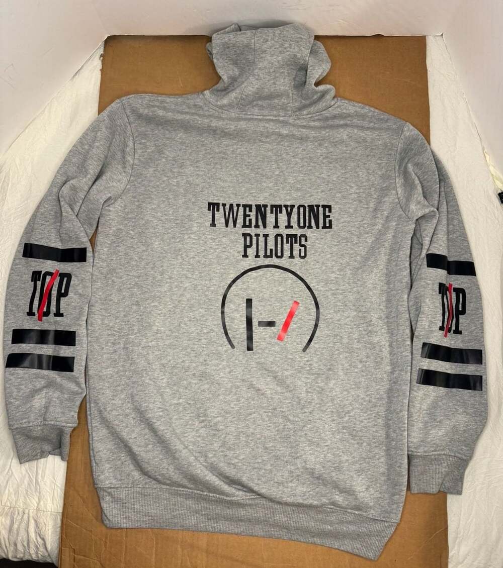 Twenty One Pilots Gray Fleece Hoodie Size XL